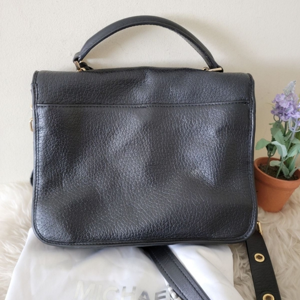 Michael kors satchel bag black leather RARE - Picture 9 of 12